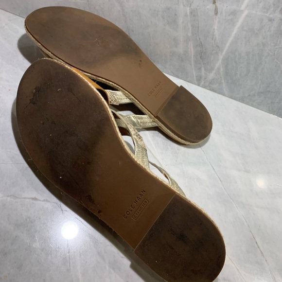 Cole Haan Grand 360 strappy sandals with metallic snakeskin detail size 10 - Picture 10 of 11